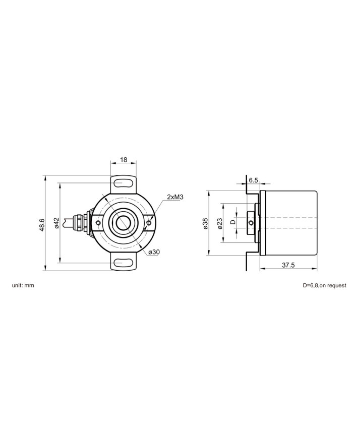 EINH40 Small Hollow Shaft Incremental Encoder