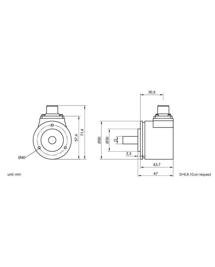 EINS50 Universal Solid Shaft Encoder