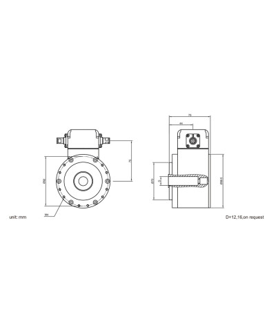 MINH100 Dual-output Hollow Shaft Encoder