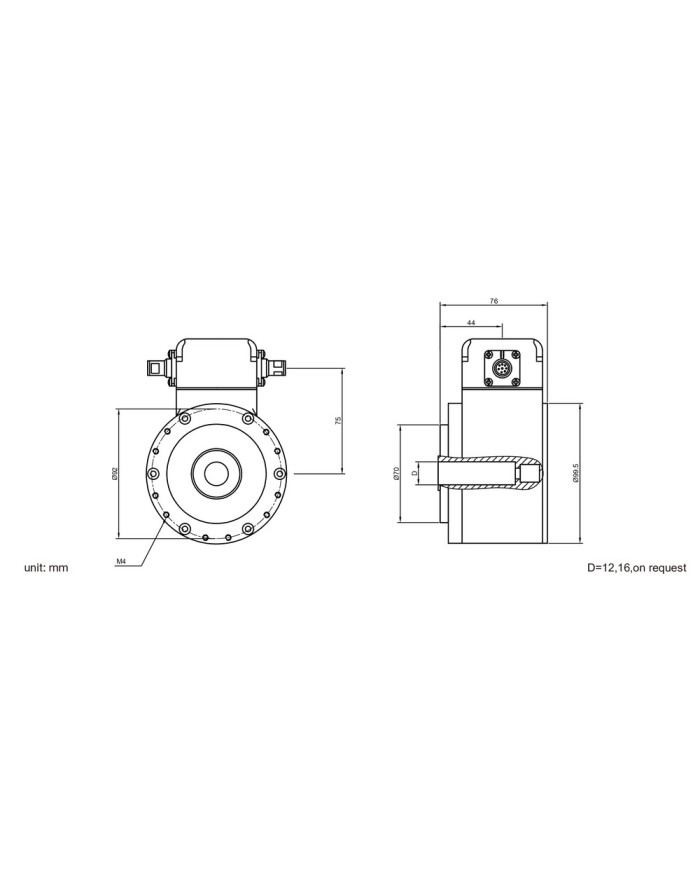 MINH100 Dual-output Hollow Shaft Encoder