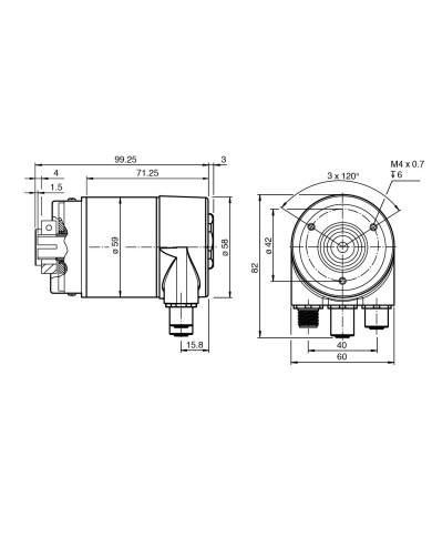 ESM58N - F1AIZR0BY - 1213:01 Multiturn Absolute Rotary Encoder