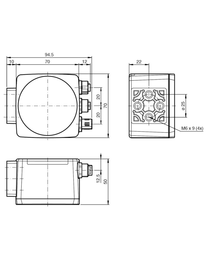 PGV100Q - F200A - B21 - V1D EtherCAT Optical Reading Head