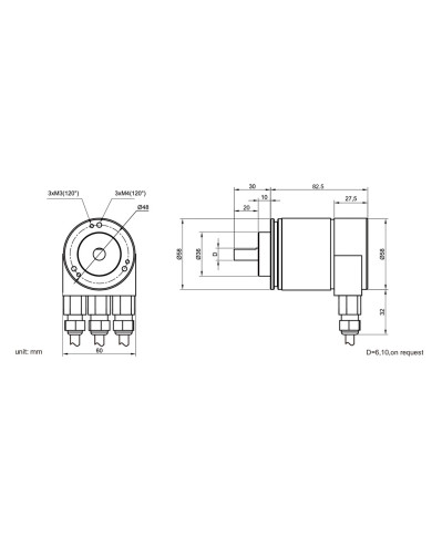EAXS58-CANopen Solid Shaft Absolute Encoder