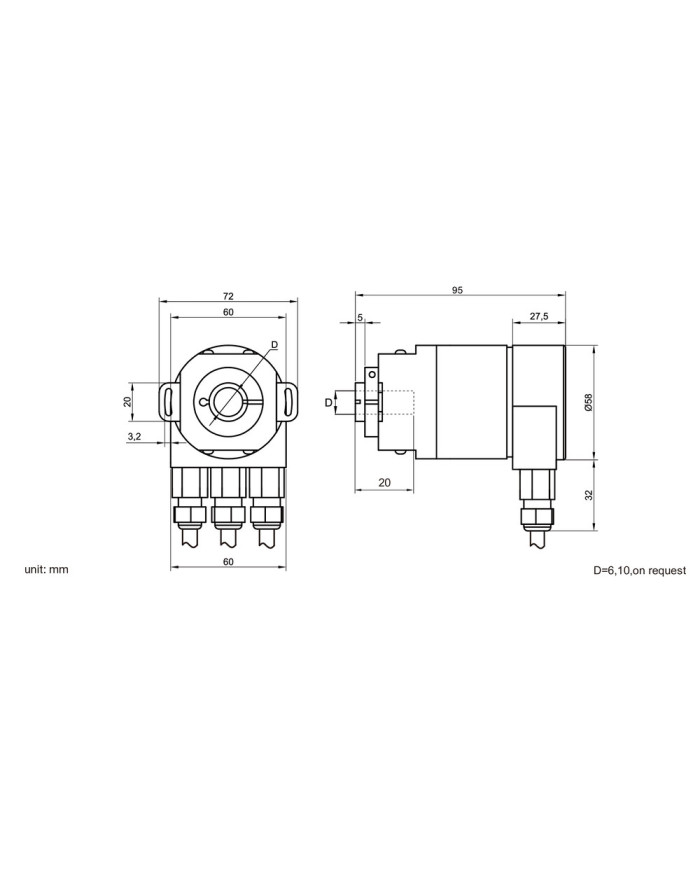 EAXB58-CANopen Blind Shaft Absolute Encoder
