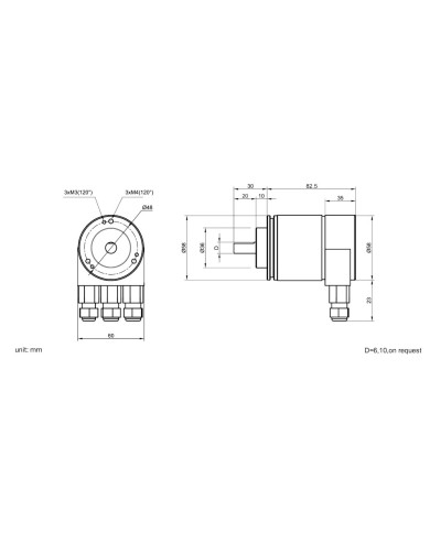 EAXS58-Ethernet Solid Shaft Absolute Encoder