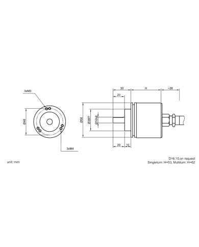 EAXS58-Parallel Solid Shaft Absolute Encoder