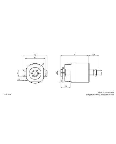 EAXB58-Parallel Blind Shaft Absolute Encoder