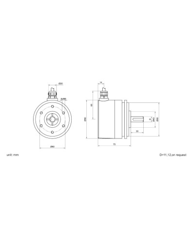 EAXS90-SSI Heavy-duty Solid Shaft Absolute Encoder