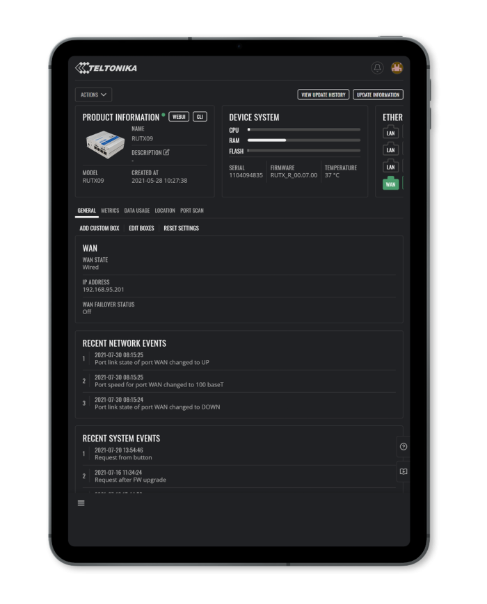 RMS cloud software - VPN service