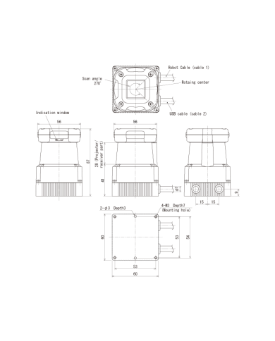 UTM-30LX Compact 2D LiDAR Sensor