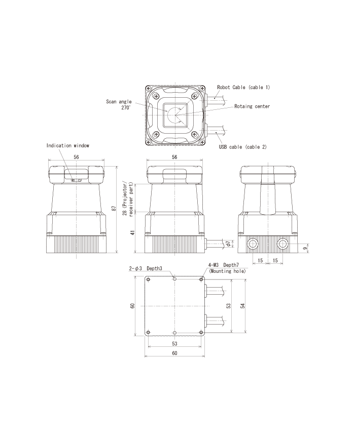 UTM-30LX Compact 2D LiDAR Sensor