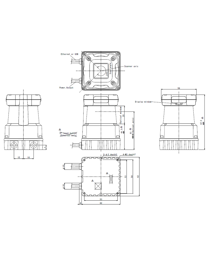 UTM-30LX-EW Compact 2D LiDAR Sensor