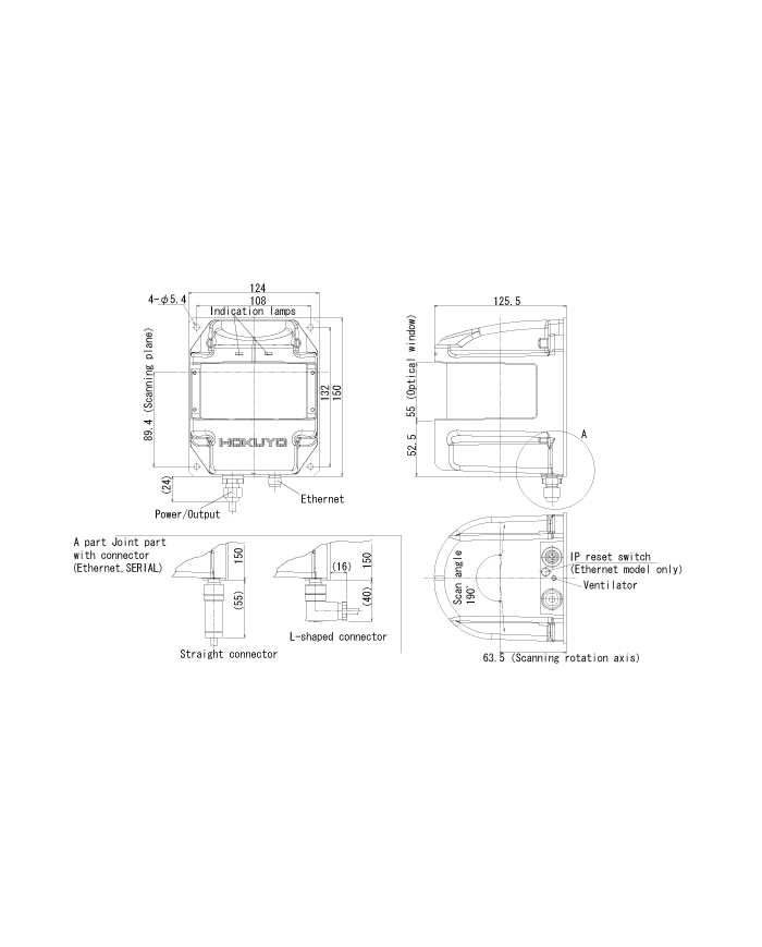 UXM-30LAH-EWA Outdoor 2D LiDAR Sensor