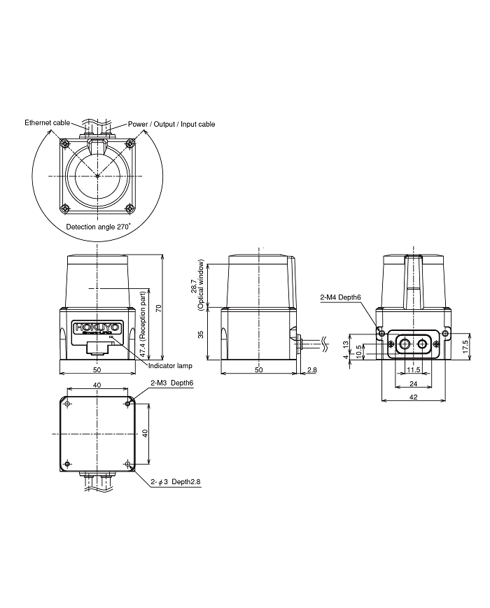 UST-10/20LX Compact 2D LiDAR Sensor