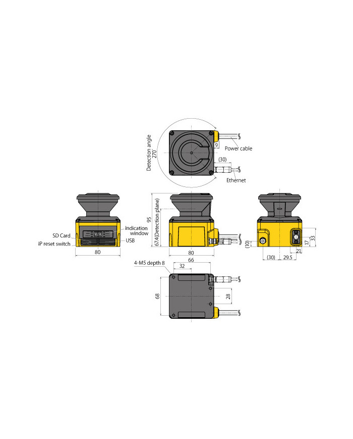 UAM-05LP-T301/T301C Safety Laser Scanner