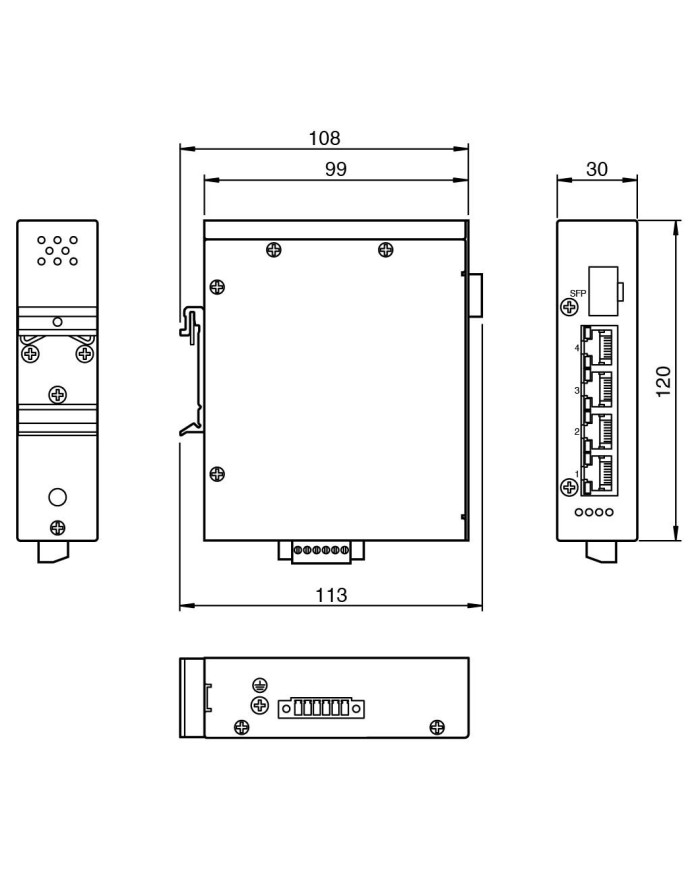 ICRL-U-4RJ45/SFP-G-DIN Switch