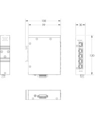 ICRL-U-5RJ45-PoE-G-DIN Switch