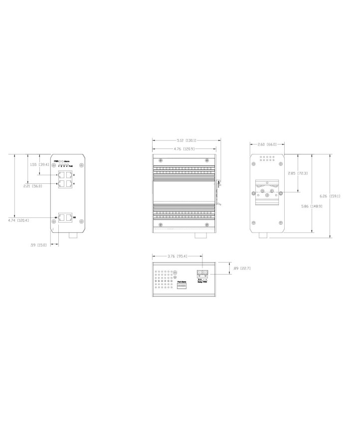ICRL-U-6RJ45-PoE-B-DIN Switch