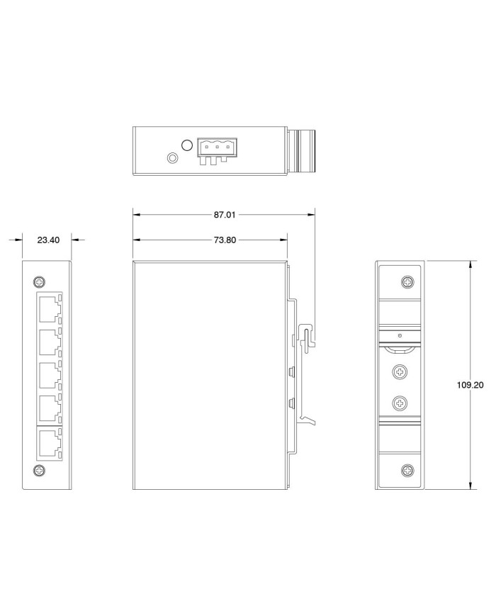 ICRL2-U-5RJ45-DIN Switch