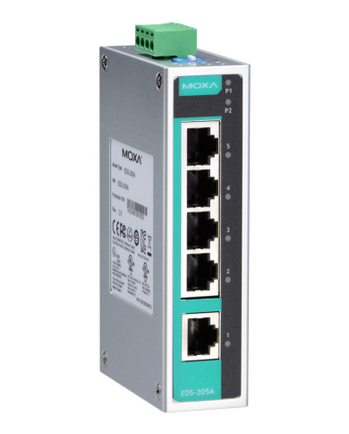 EDS-205A-T Industrial Unmanaged Ethernet Switch
