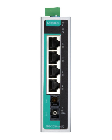 EDS-205A-M-SC-T Industrial Unmanaged Ethernet Switch