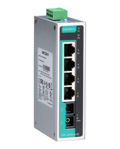 EDS-205A-M-SC-T Industrial Unmanaged Ethernet Switch