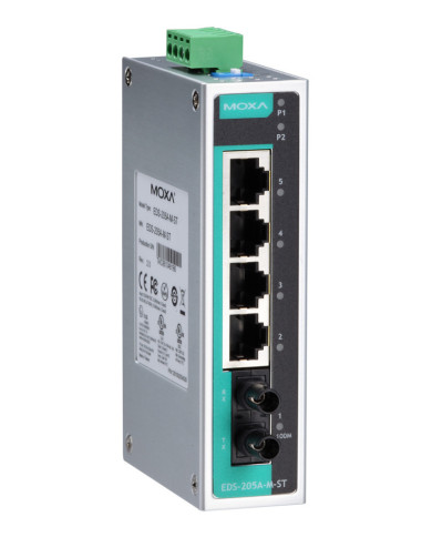 EDS-205A-M-ST-T Industrial Unmanaged Ethernet Switch