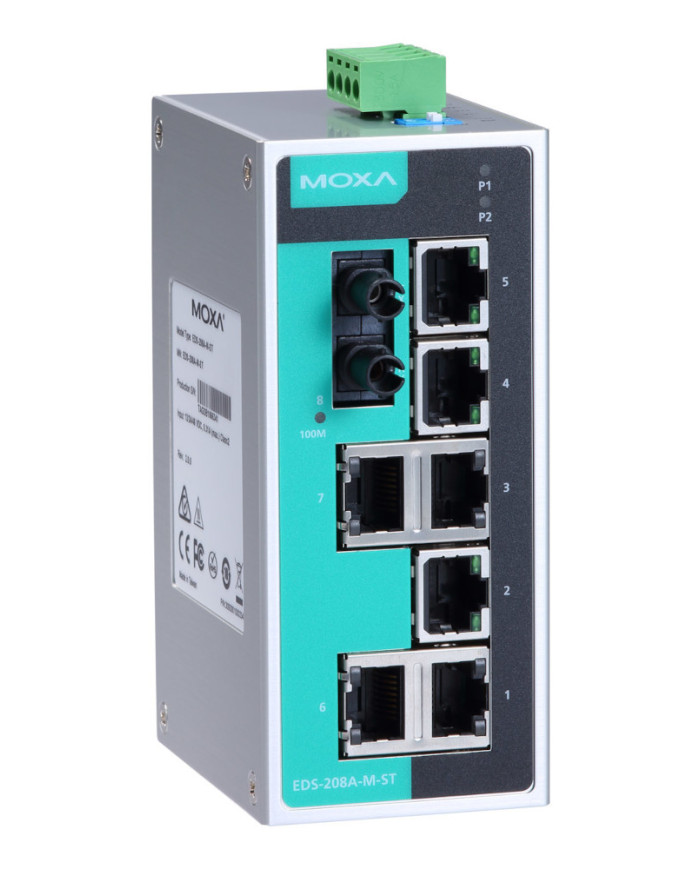 EDS-208A-M-ST Industrial Unmanaged Ethernet Switch
