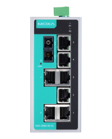 EDS-208A-S-SC Industrial Unmanaged Ethernet Switch