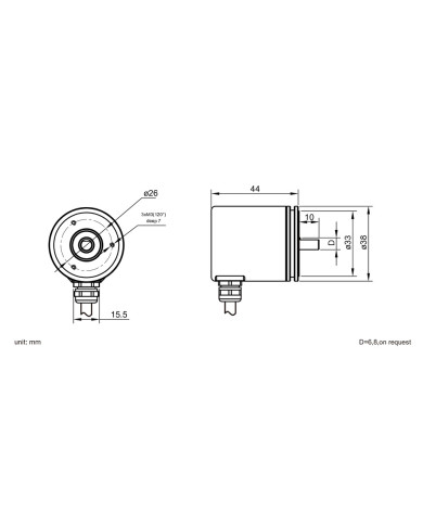 EINS40 Small Solid Shaft Incremental Encoder